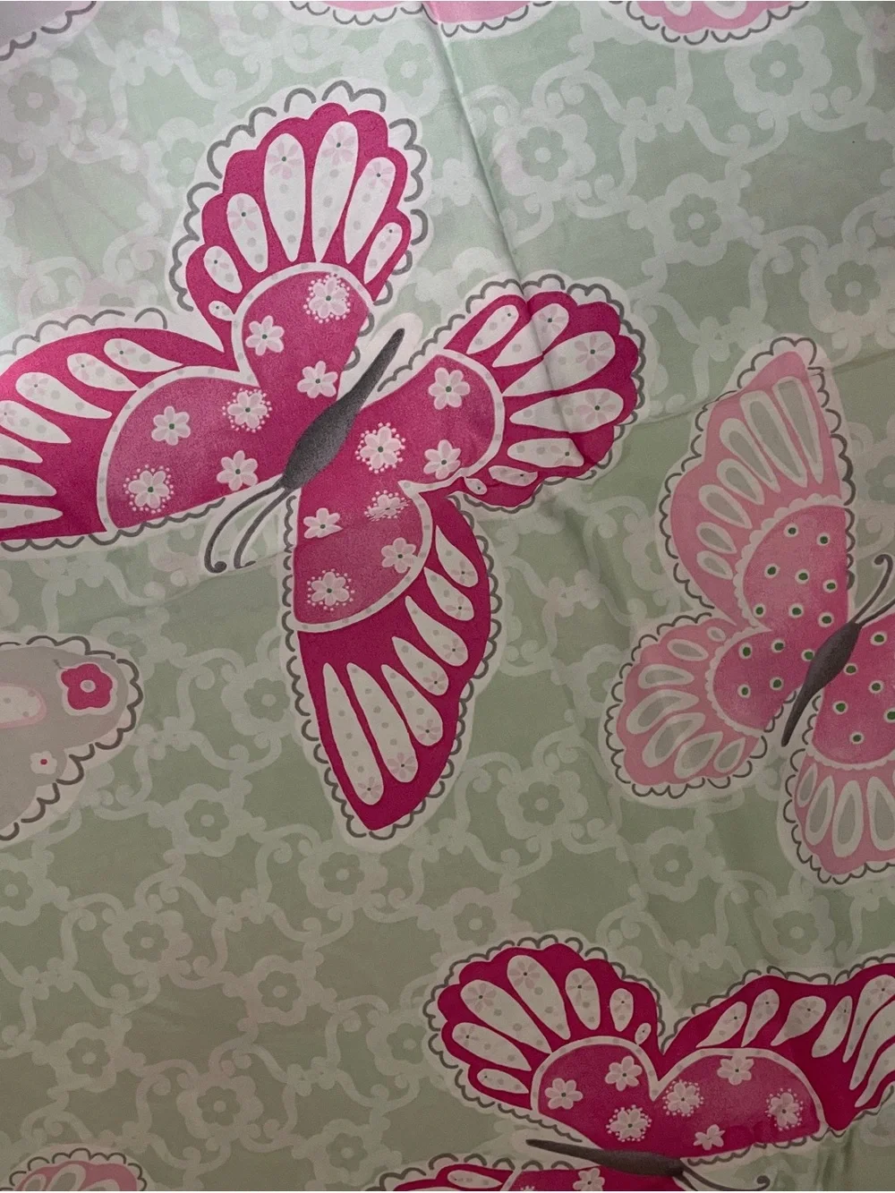 NWT Pottery Barn Kids Sabrina Duvet Cover in Pink and Mint Butterfly Print Twin